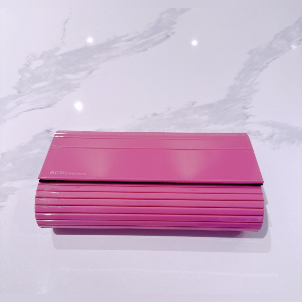 BCBG pink clutch